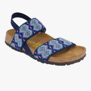 NWT: Birkenstock Womens Caterina, Aztec Dark Blue